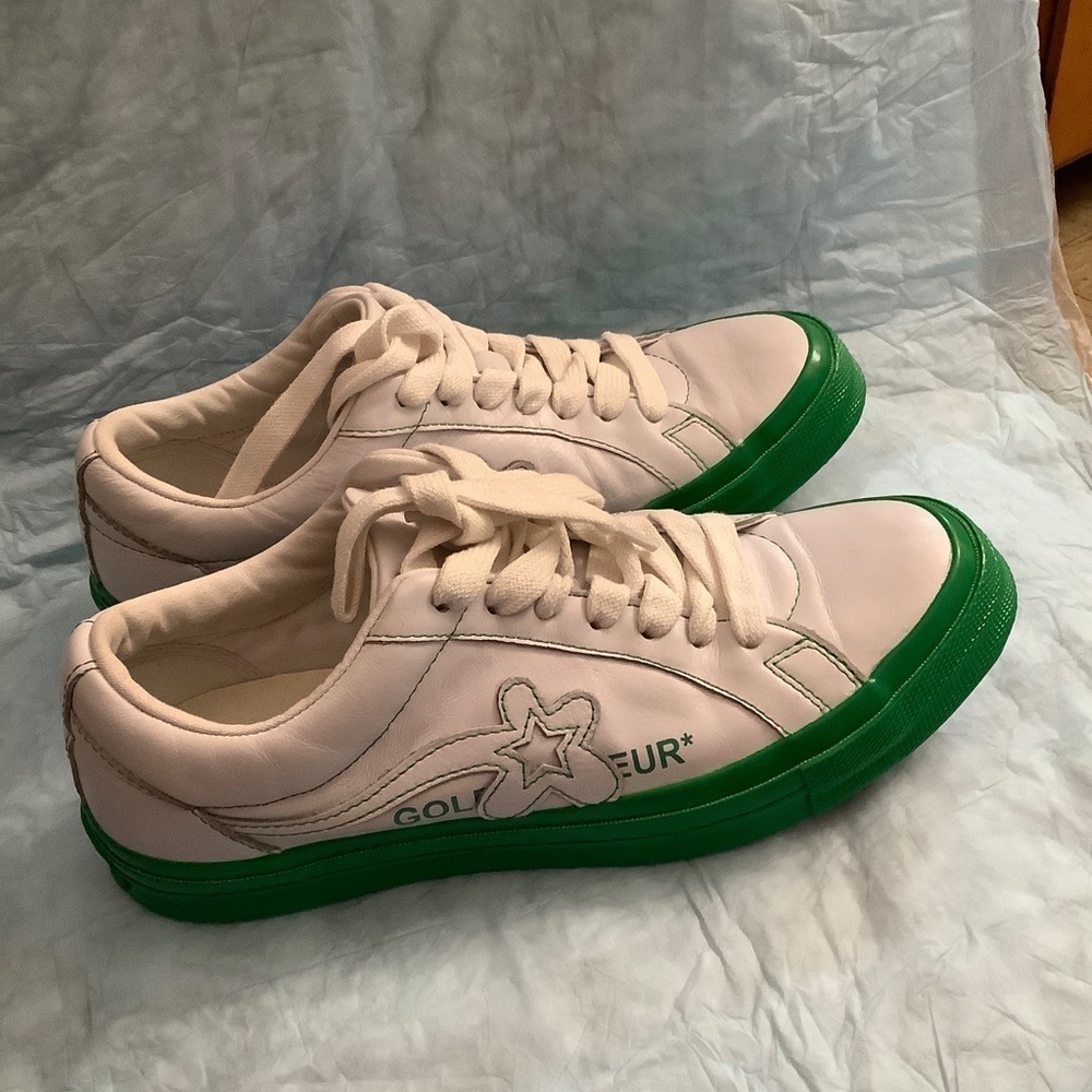 Converse One Star OX x Golf Le Fleur Kelly Green Womens Sz 9.5 Mens Sz 7… - Picture 2 of 12